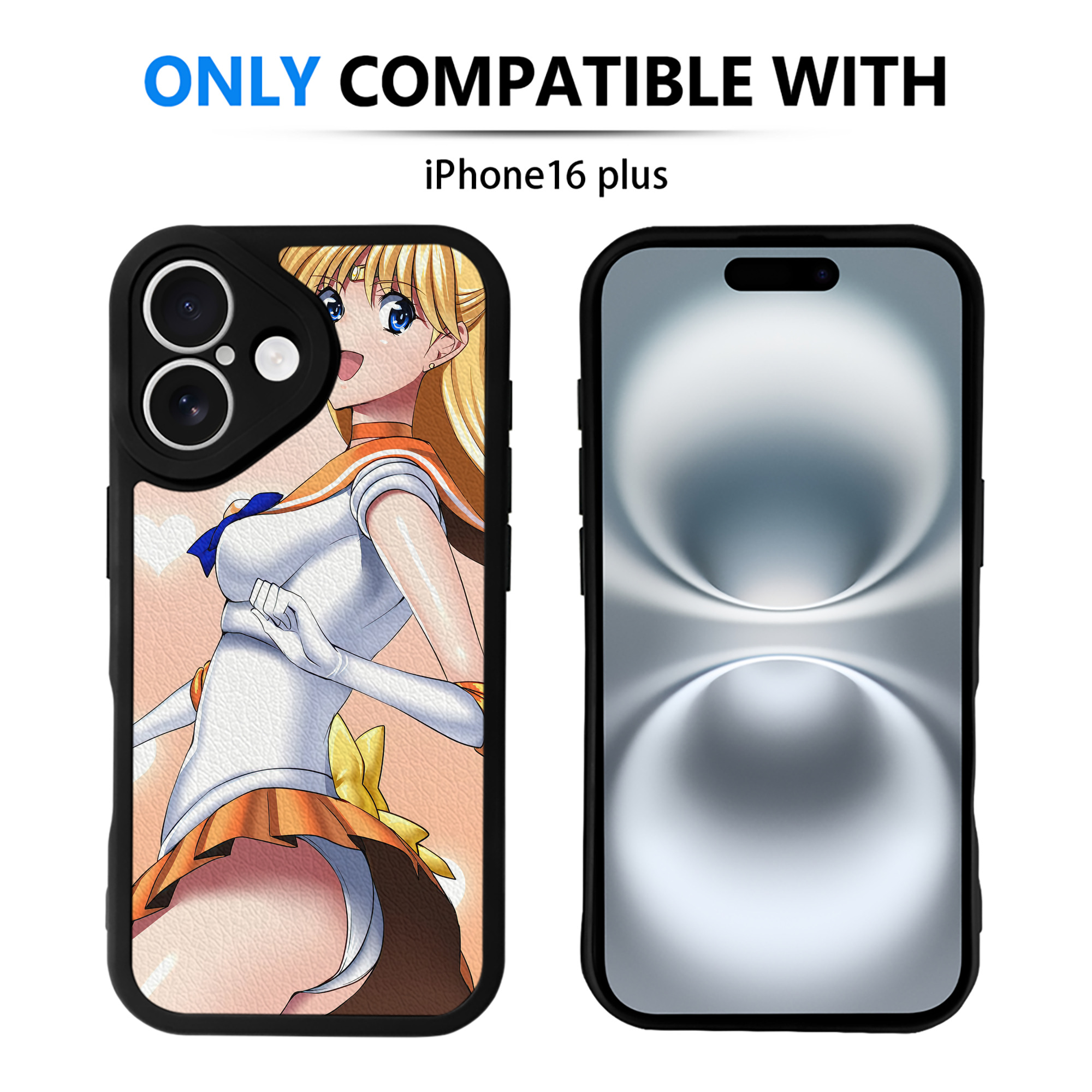 （画像用） 美少女戦士セーラームーン Sailor Moon 【iPhone 16シリーズ対応】シリコンスマホケース（レザー調） 材質：シリコン